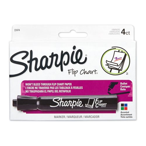 Sharpie Flipchart Marker Bullet Business Assorted Pack 4