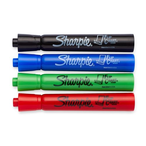 Sharpie Flipchart Marker Bullet Business Assorted Pack 4