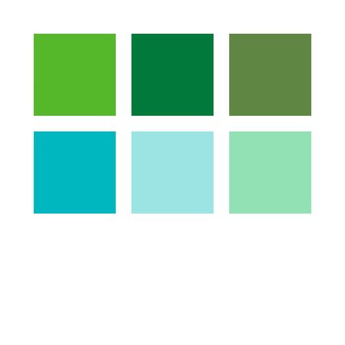 Staedtler Pigment Arts Brush Pen 371 Greens & Turquoises 6 Pieces
