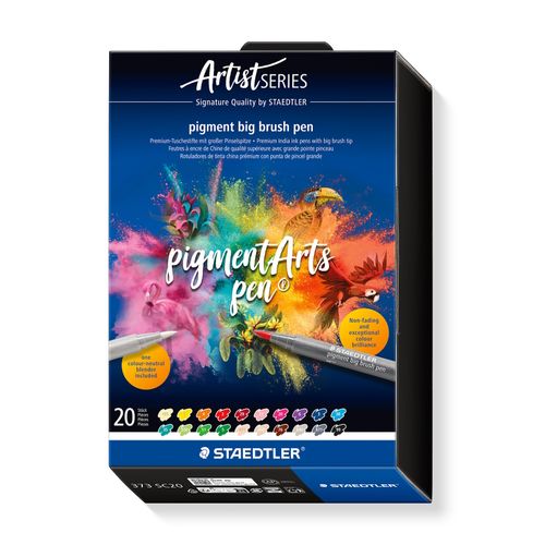Staedtler Pigment Arts Big Brush Pen 20 Assorted Colours