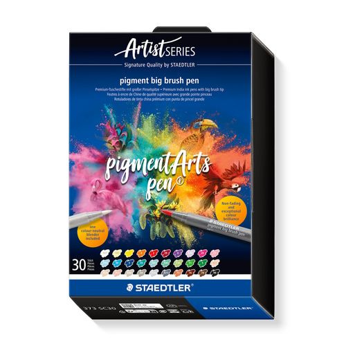 Staedtler Pigment Arts Big Brush Pen 30 Assorted Colours