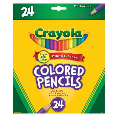 Crayola Coloured Pencils Assorted Colours Pack 24