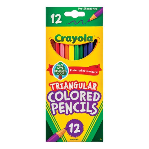 Crayola Triangular Coloured Pencils Assorted Colours Pack 12