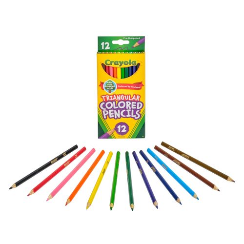 Crayola Triangular Coloured Pencils Assorted Colours Pack 12