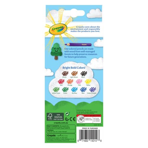 Crayola Triangular Coloured Pencils Assorted Colours Pack 12