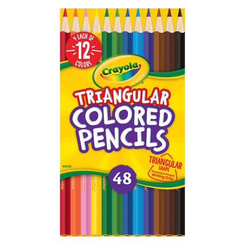 Crayola Triangular Coloured Pencils Deskpack Assorted Colours Pack 48