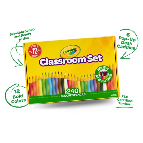 Crayola Coloured Pencils Classpack Assorted Colours Pack 240