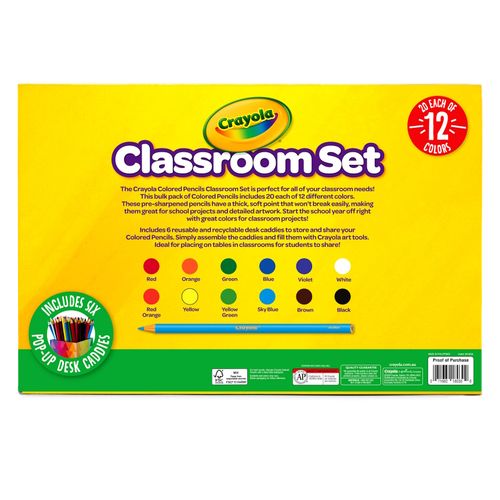 Crayola Coloured Pencils Classpack Assorted Colours Pack 240