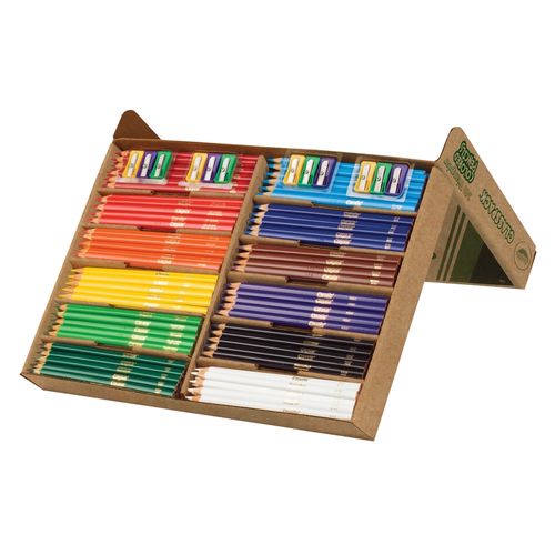 Crayola Coloured Pencils Triangular Classpack Assorted Colours Pack 240
