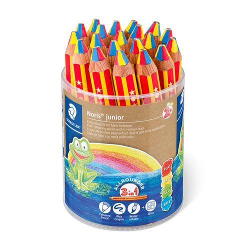 Staedtler Noris Junior Colouring Pencils Jumbo Rainbow Cup 20