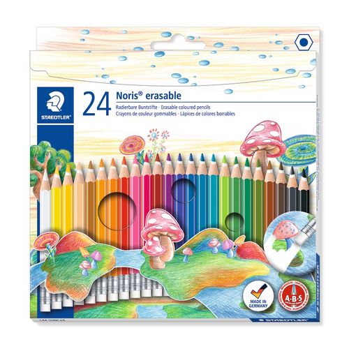 Staedtler Noris Erasable Coloured Pencils Assorted Box 24