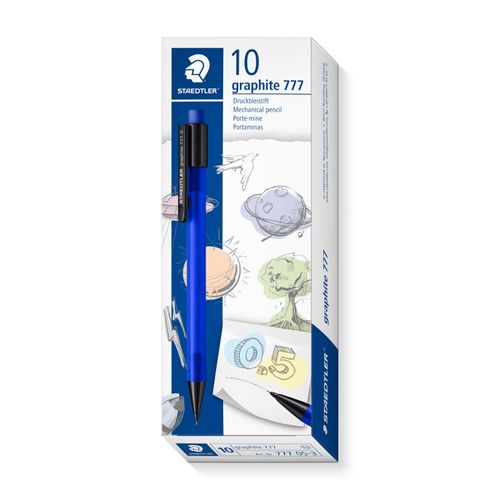 Staedtler Graphite Mechanical Pencil 777 0.5mm Blue Barrel Box 10
