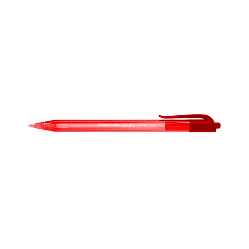 Paper Mate InkJoy 300RT Kugelschreiber 12er Pack – Fein 0,7 Mm, Rot, Mit Gummiertem Griff