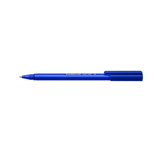 Staedtler Triangular Ballpoint Pen 432 Medium Blue Box 10 Blue