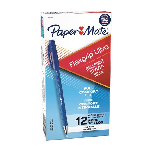 Paper Mate Flexgrip Ballpoint Pen Ultra Fine Blue - Sold Each (12 per Box)