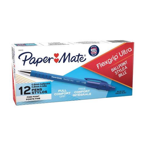 Paper Mate Flexgrip Retractable Ballpoint Pen Fine Blue - Sold Each (12 per Box)
