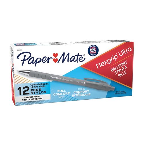 Paper Mate Flexgrip Retractable Ballpoint Pen Medium Black - Sold Each (12 per Box)