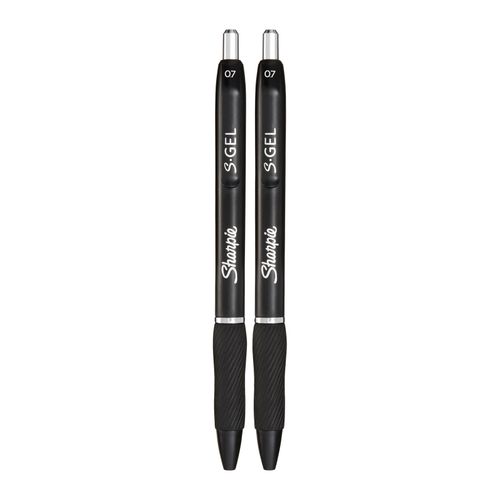 Sharpie S-Gel Retractable Pen 0.7mm Black Pack 2