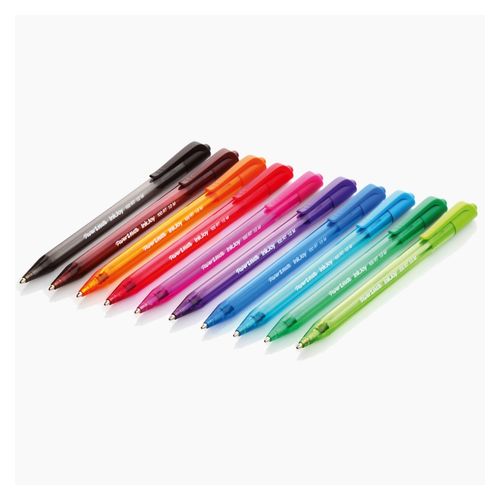 Paper Mate Inkjoy 100 Retractable Ballpoint Pen Medium Blue Box 12