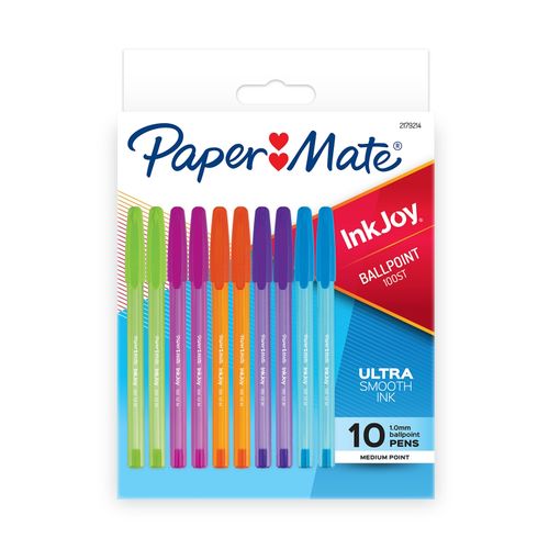 Paper Mate InkJoy 100ST Capped Ballpoint Pen Fashion Assorted - Pack of 10