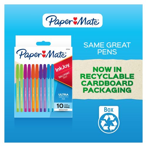 Paper Mate InkJoy 100ST Capped Ballpoint Pen Fashion Assorted - Pack of 10