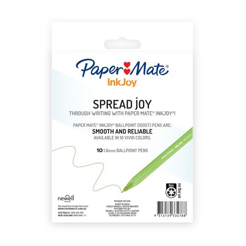 Paper Mate InkJoy 100ST Capped Ballpoint Pen Fashion Assorted - Pack of 10