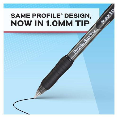 Paper Mate Profile Retractable Ballpoint Pen 1mm Red Box 12