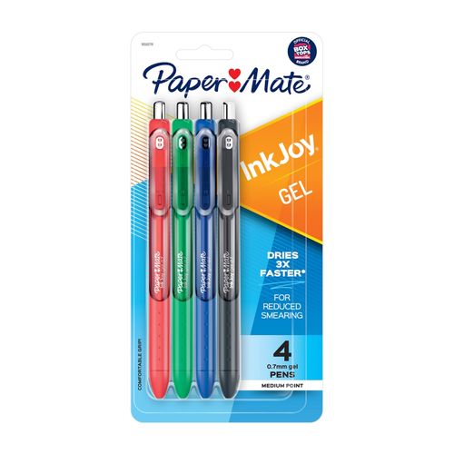 Paper Mate InkJoy Gel Pens 0.7mm Business Assorted Pack 4