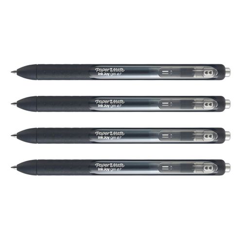 Paper Mate InkJoy Gel Pens 0.7mm Black Assorted Pack 4