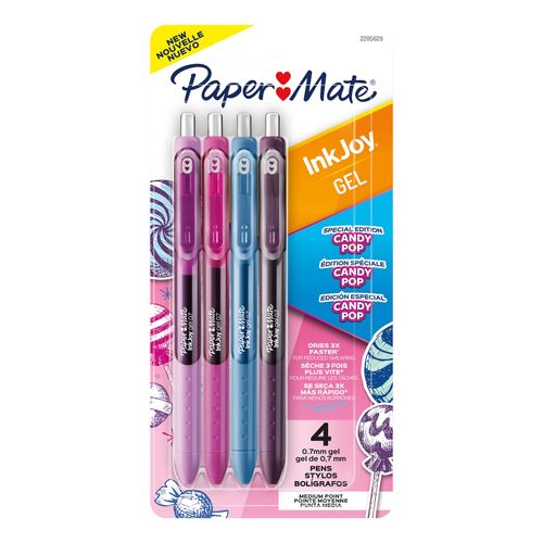 Paper Mate InkJoy Gel Pens 0.7mm Candy Pop Assorted Pack 4