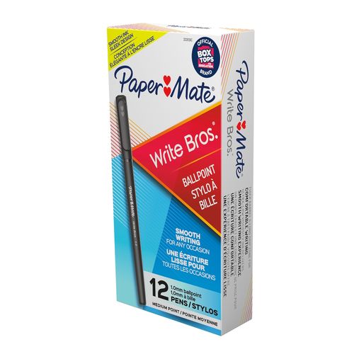 Paper Mate Write Bros Ballpoint Pen Black Box 12