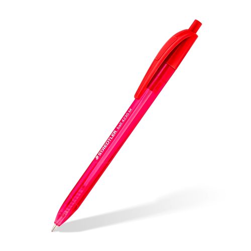 Staedtler Triangular Retractable Ballpoint Pen 4230 Medium Red Box 10