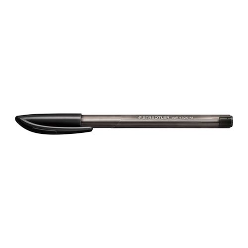 Staedtler Triangular Ballpoint Pen 4320 Medium Black Box 10