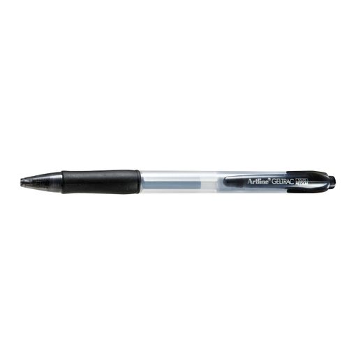 Artline 5570 Geltrac Retractable Gel Pen Medium Black Box 12