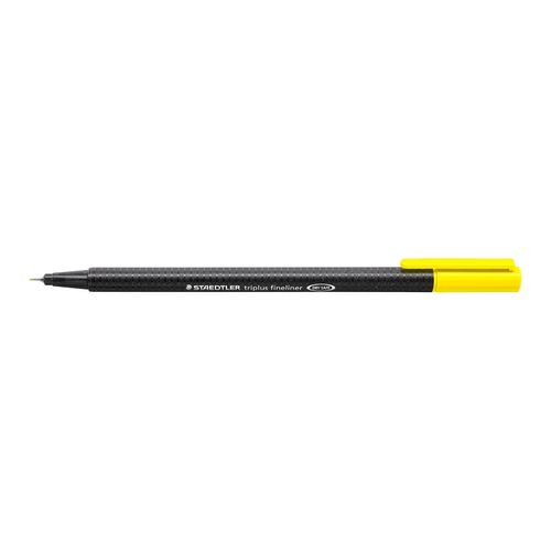 Staedtler Triplus 334 Fineliner Pen Yellow Box 10