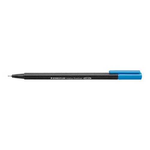 Staedtler Triplus 334 Fineliner Pen Pale Blue Box 10