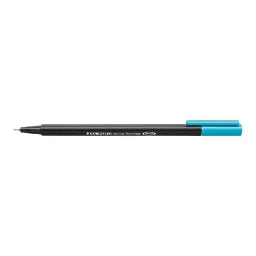 Staedtler Triplus 334 Fineliner Pen Aqua Blue Box 10