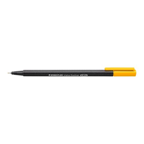 Staedtler Triplus 334 Fineliner Pen Bright Yellow Box 10