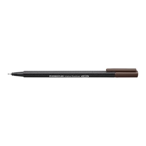 Staedtler Triplus 334 Fineliner Pen Tobacco Brown Box 10