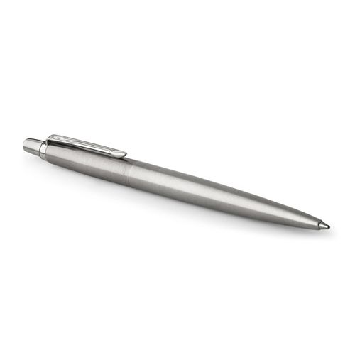 Parker Ballpoint Pen Jotter Stainless Steel Barrel Chrome Trim Blue Ink