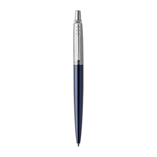 Parker Ballpoint Pen Jotter Royal Blue Barrel Chrome Trim Blue Ink