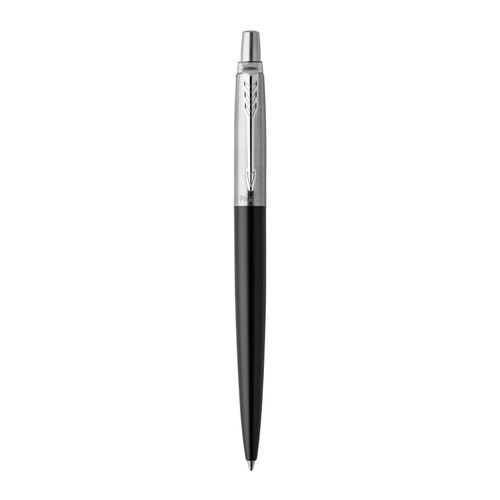 Parker Ballpoint Pen Jotter Bond Street Black Barrel Chrome Trim Blue Ink