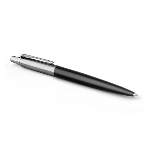 Parker Ballpoint Pen Jotter Bond Street Black Barrel Chrome Trim Blue Ink