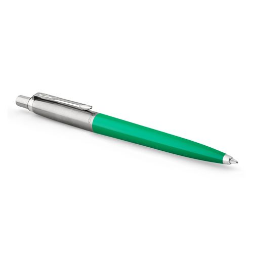 Parker Ballpoint Pen Jotter Originals Green Barrel Chrome Trim Blue Ink