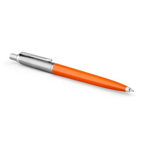 Parker Ballpoint Pen Jotter Originals Orange Barrel Chrome Trim Blue Ink