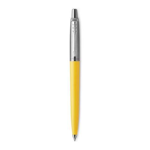 Parker Ballpoint Pen Jotter Originals Yellow Barrel Chrome Trim Blue Ink