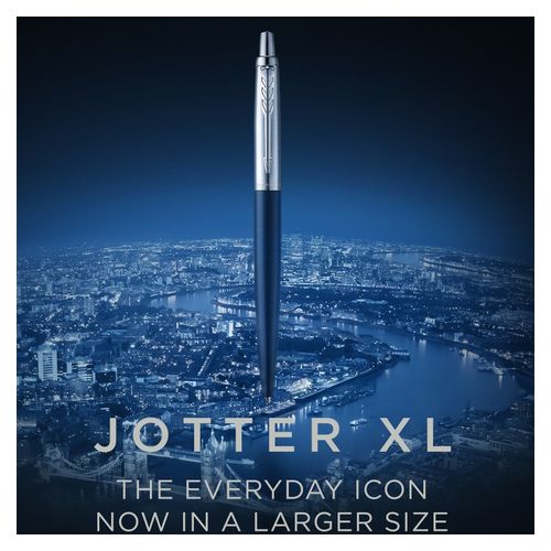 Parker Ballpoint Pen Jotter XL Matt Black Barrel Chrome Trim Blue Ink