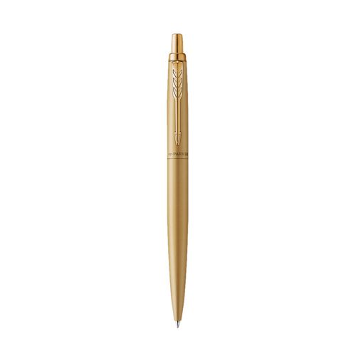 Parker Ballpoint Pen Jotter XL Monochrome Gold Barrel Gold Trim Blue Ink