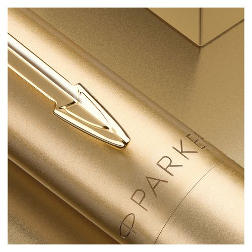 Parker Ballpoint Pen Jotter XL Monochrome Gold Barrel Gold Trim Blue Ink