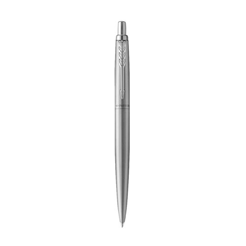 Parker Ballpoint Pen Jotter XL Monochrome Stainless Steel Barrel Chrome Trim Blue Ink